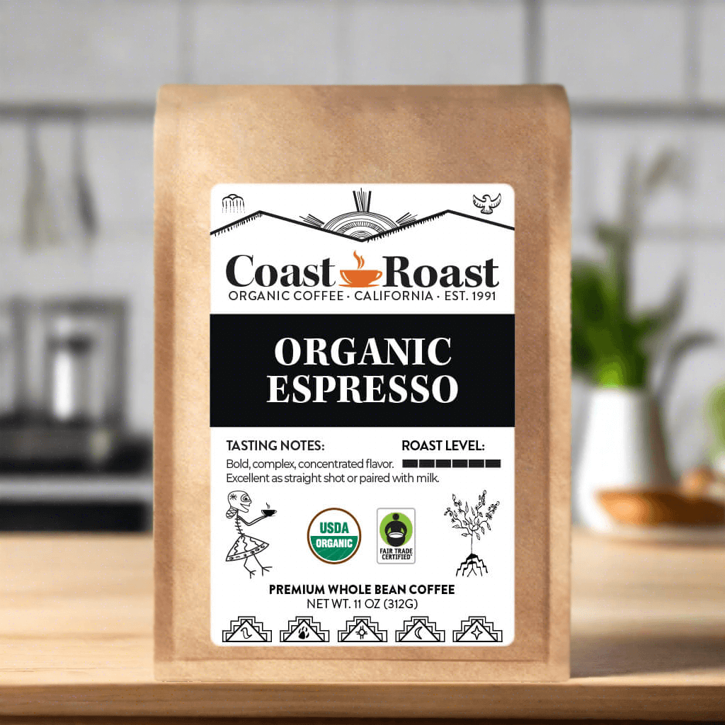 Coast Roast Coffee Organic Espresso Whole Bean