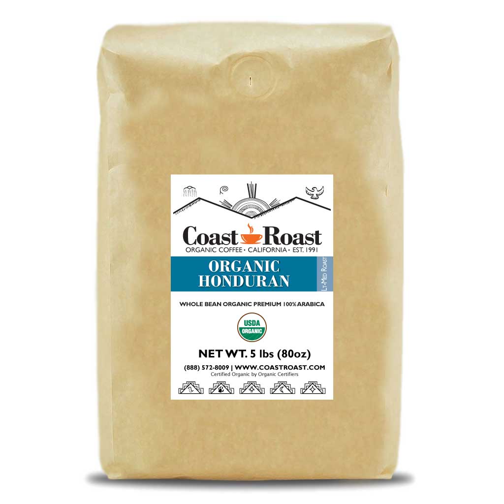 Organic Honduran Whole Bean Coffee Single Origin - Coast Roast Organic Coffee