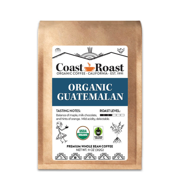 Guatemalan Whole Bean Organic Coffee USDA Fair Trade Certified - Coast ...