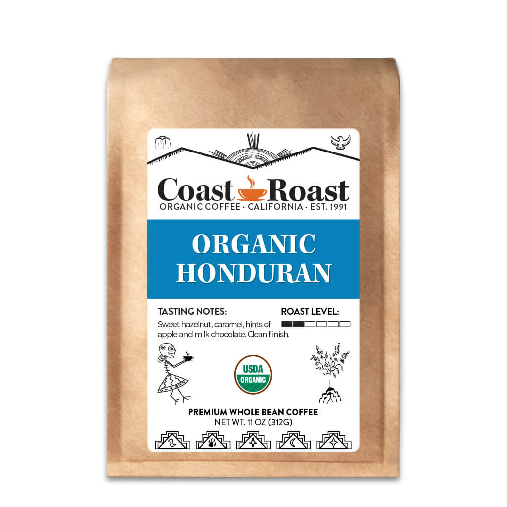 Organic Honduran Whole Bean Coffee Single Origin - Coast Roast Organic Coffee