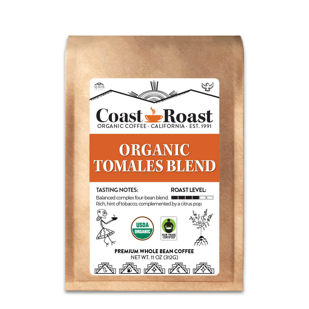 Organic Tomales Blend Whole Bean Coffee - Coast Roast Organic Coffee